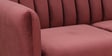 Fidel Velvet 2 Seater Sofa In Wine Red Colour
