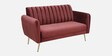 Fidel Velvet 2 Seater Sofa In Wine Red Colour