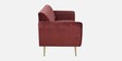 Fidel Velvet 2 Seater Sofa In Wine Red Colour