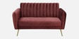 Fidel Velvet 2 Seater Sofa In Wine Red Colour