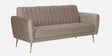 Fidel Velvet 3 Seater Sofa In Beige Colour