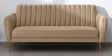 Fidel Velvet 3 Seater Sofa In Beige Colour