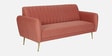 Fidel Velvet 3 Seater Sofa In Blush Pink Colour