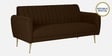 Fidel Velvet 3 Seater Sofa in Brown Colour