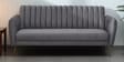 Fidel Velvet 3 Seater Sofa In Fossil Grey Colour
