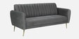 Fidel Velvet 3 Seater Sofa In Fossil Grey Colour