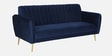 Fidel Velvet 3 Seater Sofa In Royal Blue Colour