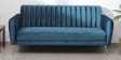 Fidel Velvet 3 Seater Sofa In Teal Blue Colour