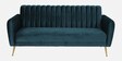 Fidel Velvet 3 Seater Sofa In Teal Blue Colour