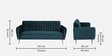 Fidel Velvet 3 Seater Sofa In Teal Blue Colour