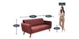 Fidel Velvet 3 Seater Sofa In Wine Red Colour