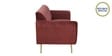 Fidel Velvet 3 Seater Sofa In Wine Red Colour