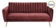 Fidel Velvet 3 Seater Sofa In Wine Red Colour