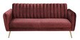 Fidel Velvet 3 Seater Sofa In Wine Red Colour