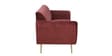Fidel Velvet 3 Seater Sofa In Wine Red Colour