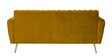 Fidel Velvet 3 Seater Sofa in Yellow Colour