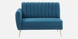 Fidel Velvet Fabric LHS Corner Sofa With Wireless Charger in Teal Blue Color