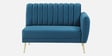 Fidel Velvet Fabric RHS Corner Sofa With Wireless Charger in Teal Blue Color