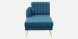 Fidel Velvet Fabric RHS Corner Sofa With Wireless Charger in Teal Blue Color