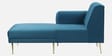 Fidel Velvet Fabric RHS Corner Sofa With Wireless Charger in Teal Blue Color