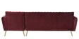 Fidel Velvet LHS Sectional Sofa (3 + Lounger) In Wine Red Colour