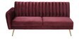 Fidel Velvet LHS Sectional Sofa (3 + Lounger) In Wine Red Colour