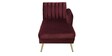 Fidel Velvet LHS Sectional Sofa (3 + Lounger) In Wine Red Colour
