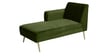 Fidel Velvet RHS Sectional Sofa (3 + Lounger) In Olive Green Colour