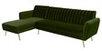 Fidel Velvet RHS Sectional Sofa (3 + Lounger) In Olive Green Colour