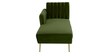 Fidel Velvet RHS Sectional Sofa (3 + Lounger) In Olive Green Colour