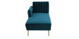Fidel Velvet RHS Sectional Sofa (3 + Lounger) in Teal Blue Colour