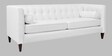 Filton Velvet 3 Seater Sofa In White Colour