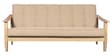Fiona 3 Seater Wooden Sofa In Beige Colour