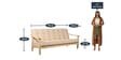Fiona 3 Seater Wooden Sofa In Beige Colour