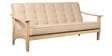 Fiona 3 Seater Wooden Sofa In Beige Colour