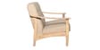 Fiona 3 Seater Wooden Sofa In Beige Colour