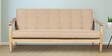 Fiona 3 Seater Wooden Sofa In Beige Colour