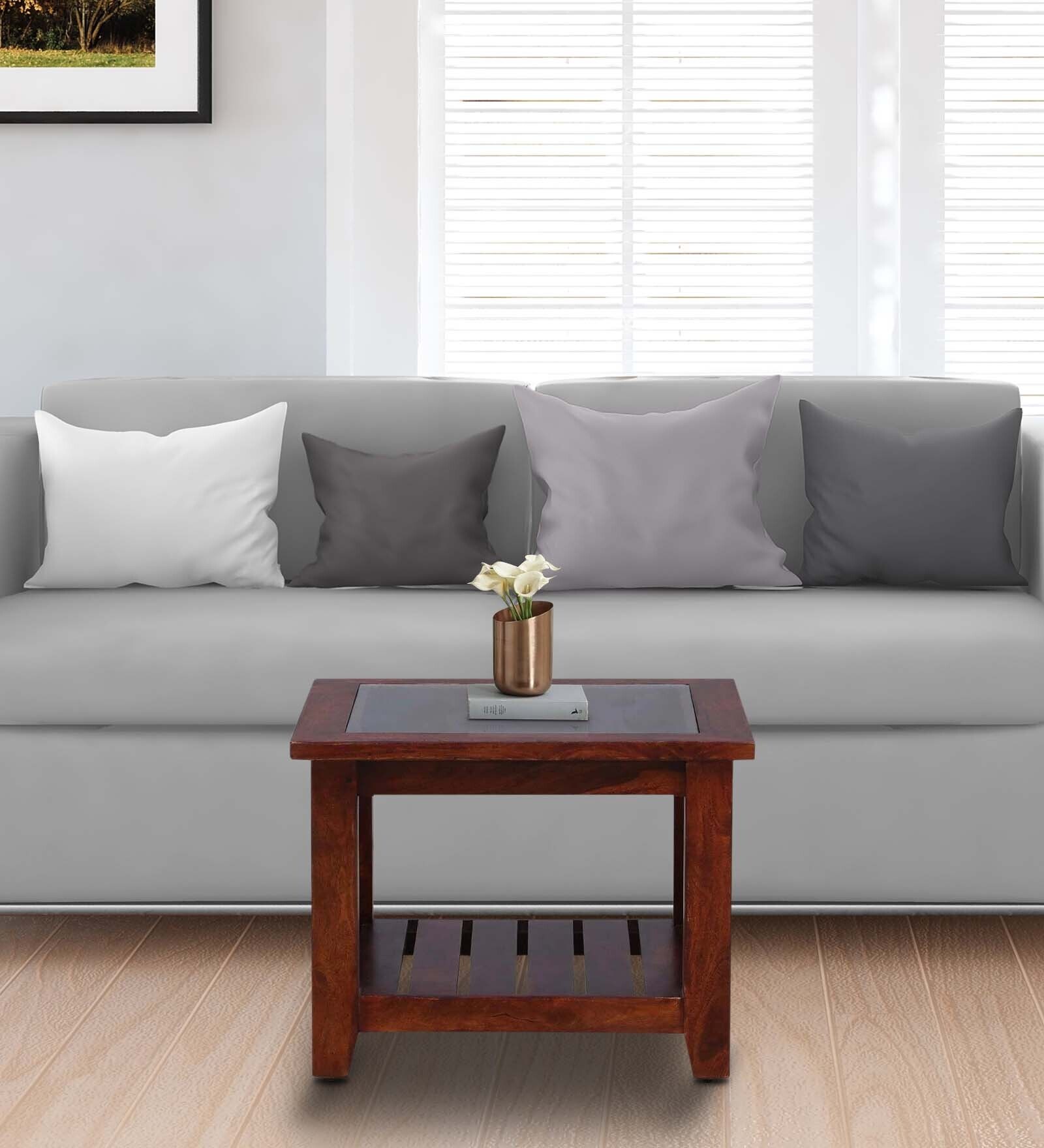 Buy Lagos Z Sheesham M Wood Coffee Table in Scratch Resistant Honey Oak