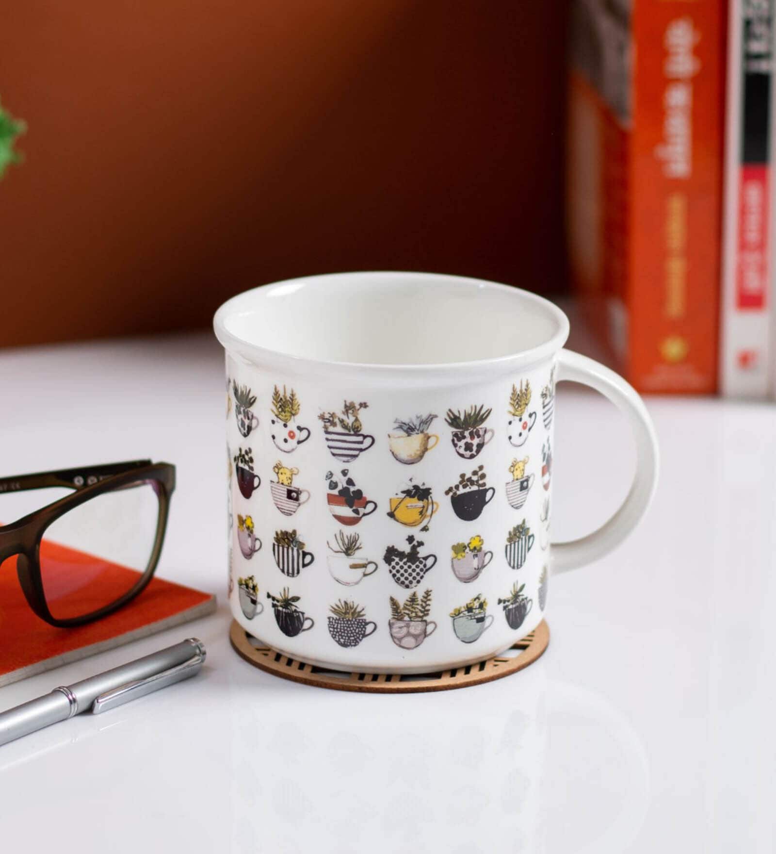 Multicolour Fine Ceramic Marc Zest Milk Mug 1 Piece -490 ml