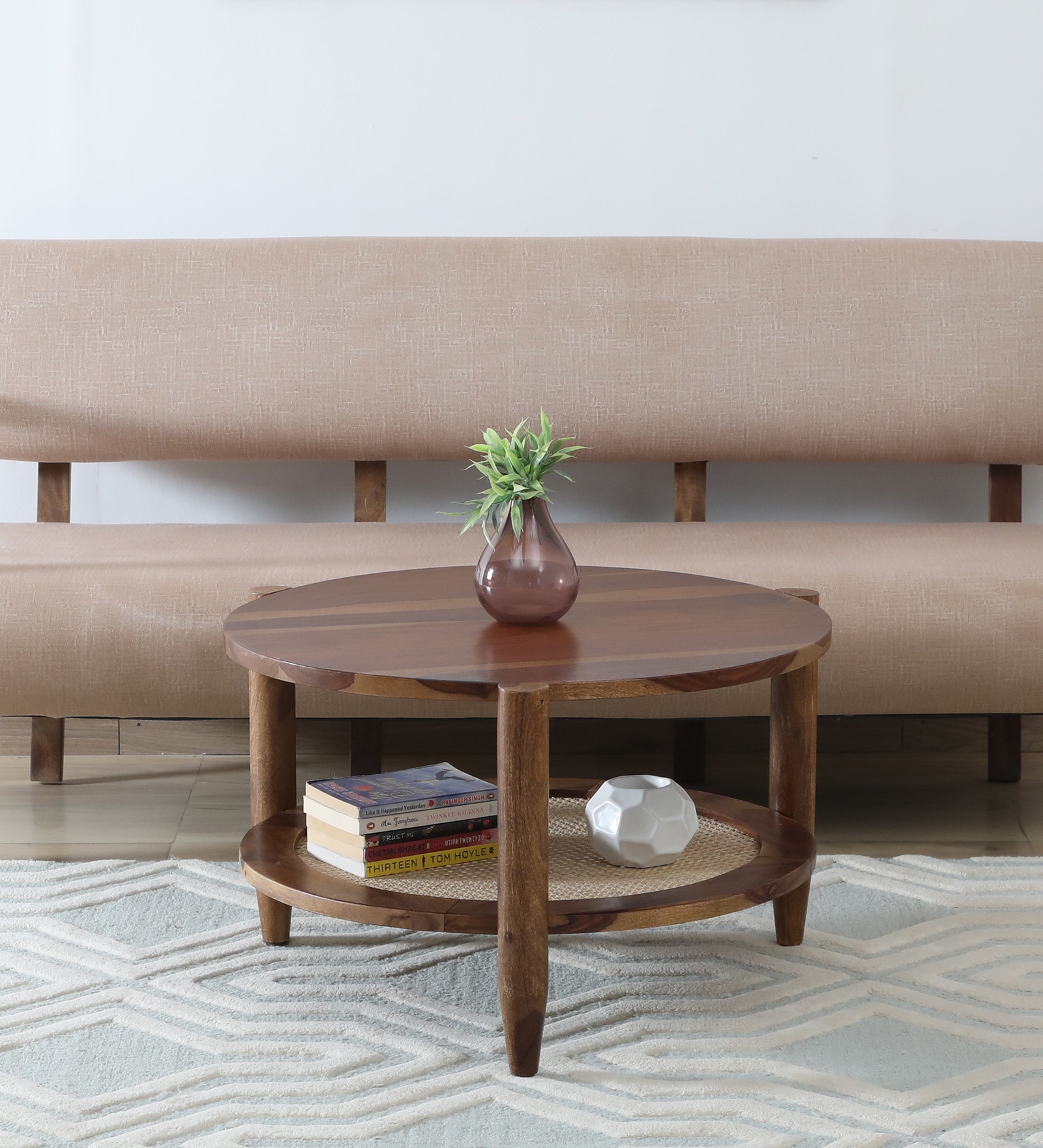 Finnmark Sheesham Wood Coffee Table In Scratch Resistant Provincial Teak Finish