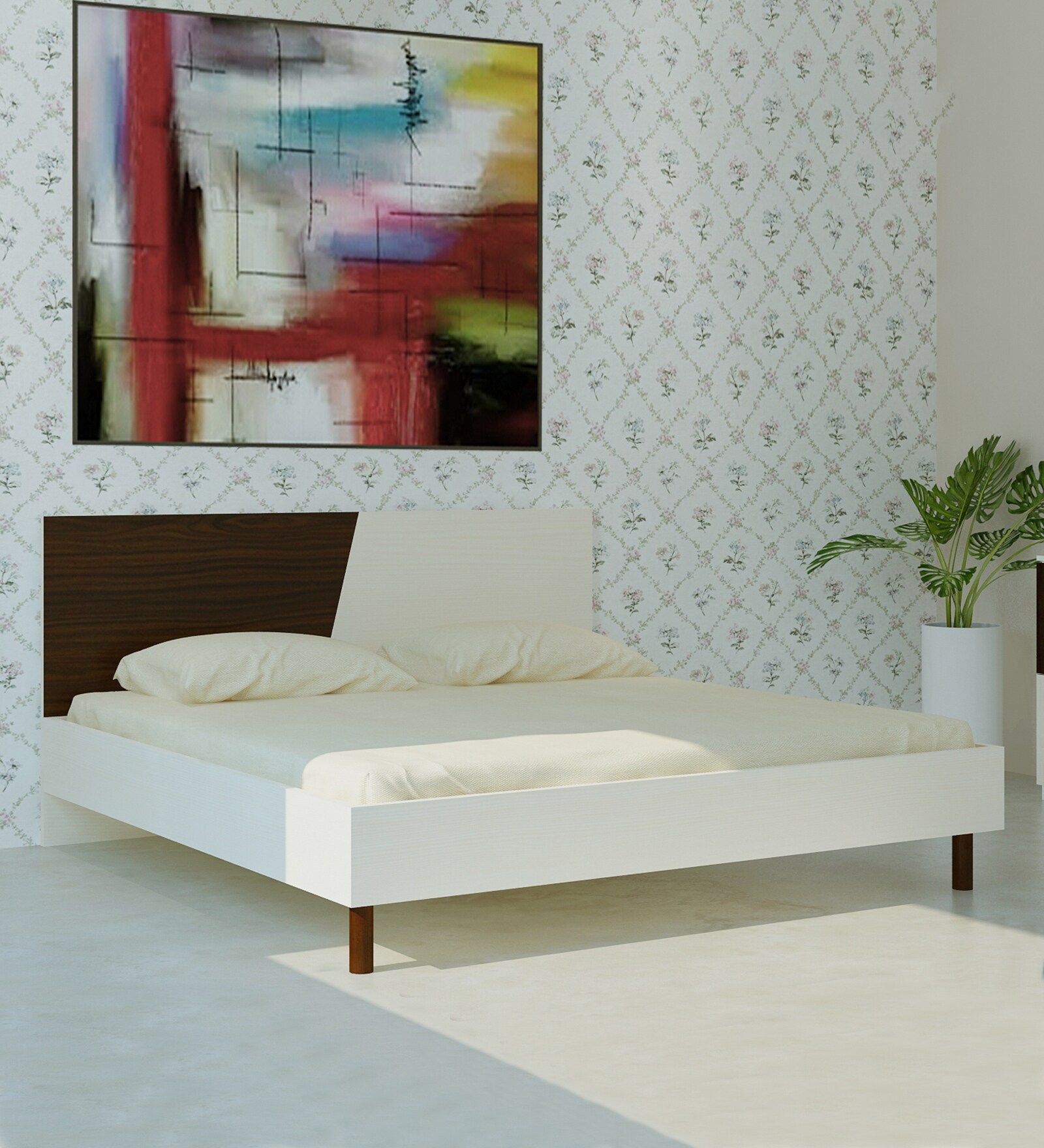 Fiona King Size Bed in Coffee Walnut Finish Fiona King Size Bed in Coffee Walnut Finish