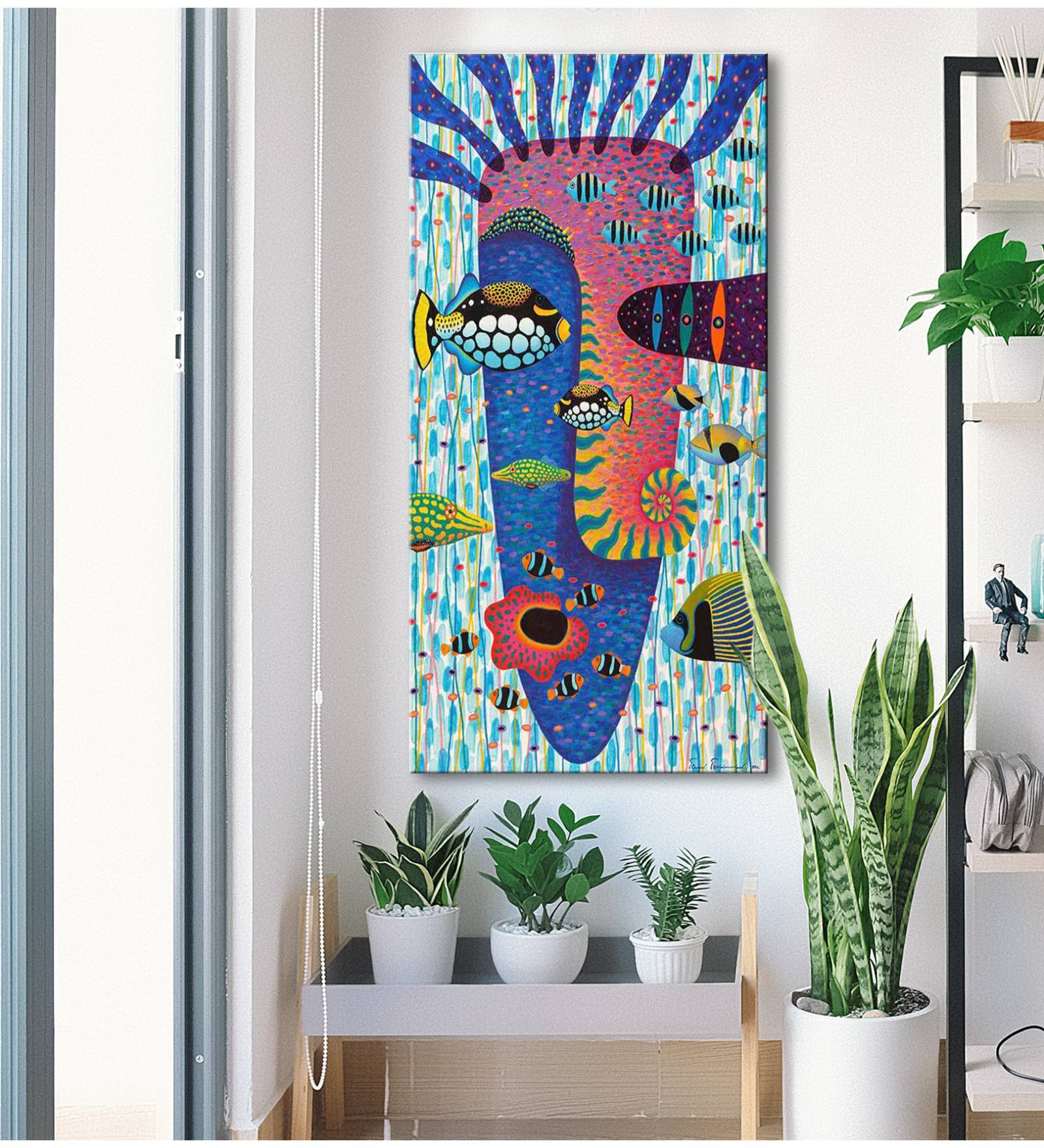 Fish In The Ocean Mordern Art Print