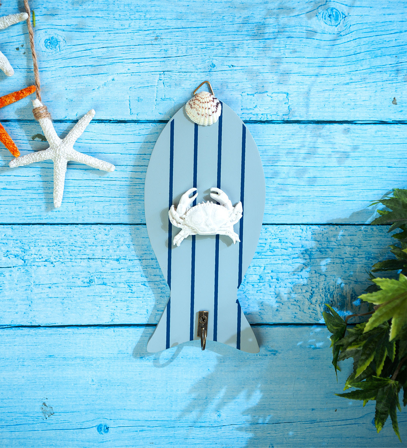 Fish Shape Crab Wall Hooks