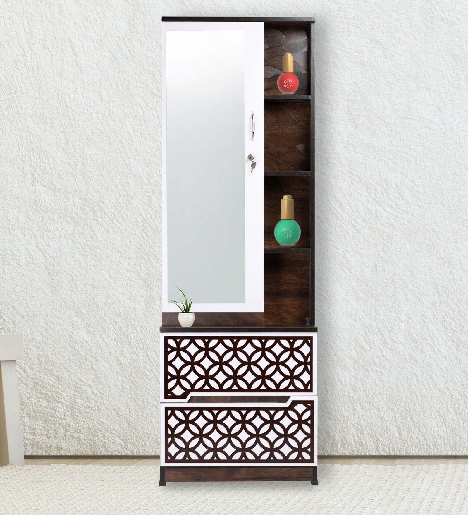 Five Star Dressing Unit in White Lily & Walnut Finish