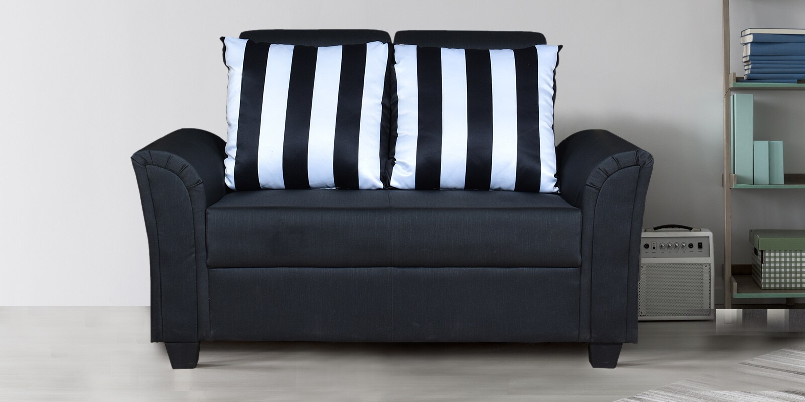 Fiesta 2 Seater Sofa in Black & White Colour