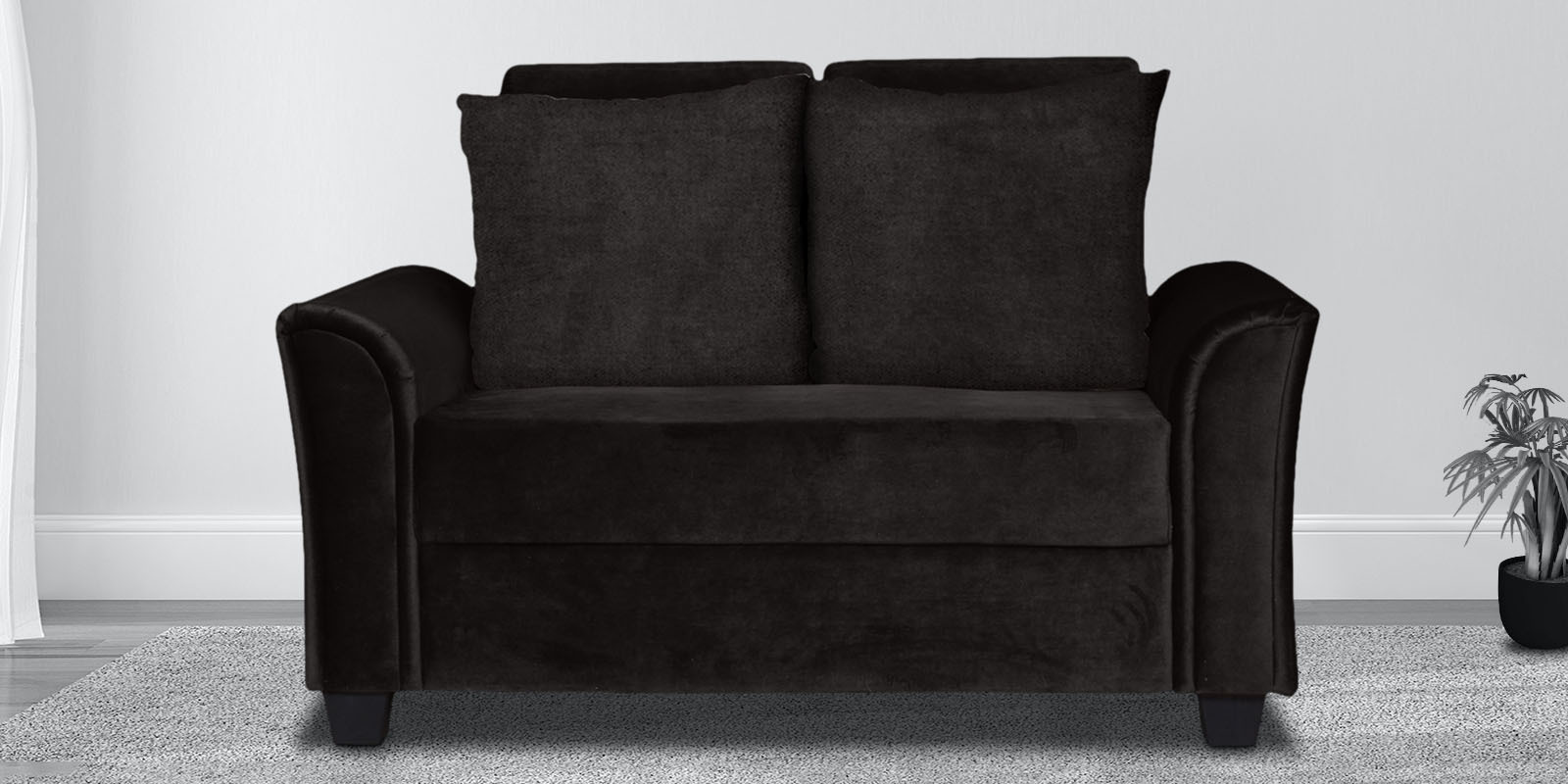 Fiesta 2 Seater Sofa in Black Colour