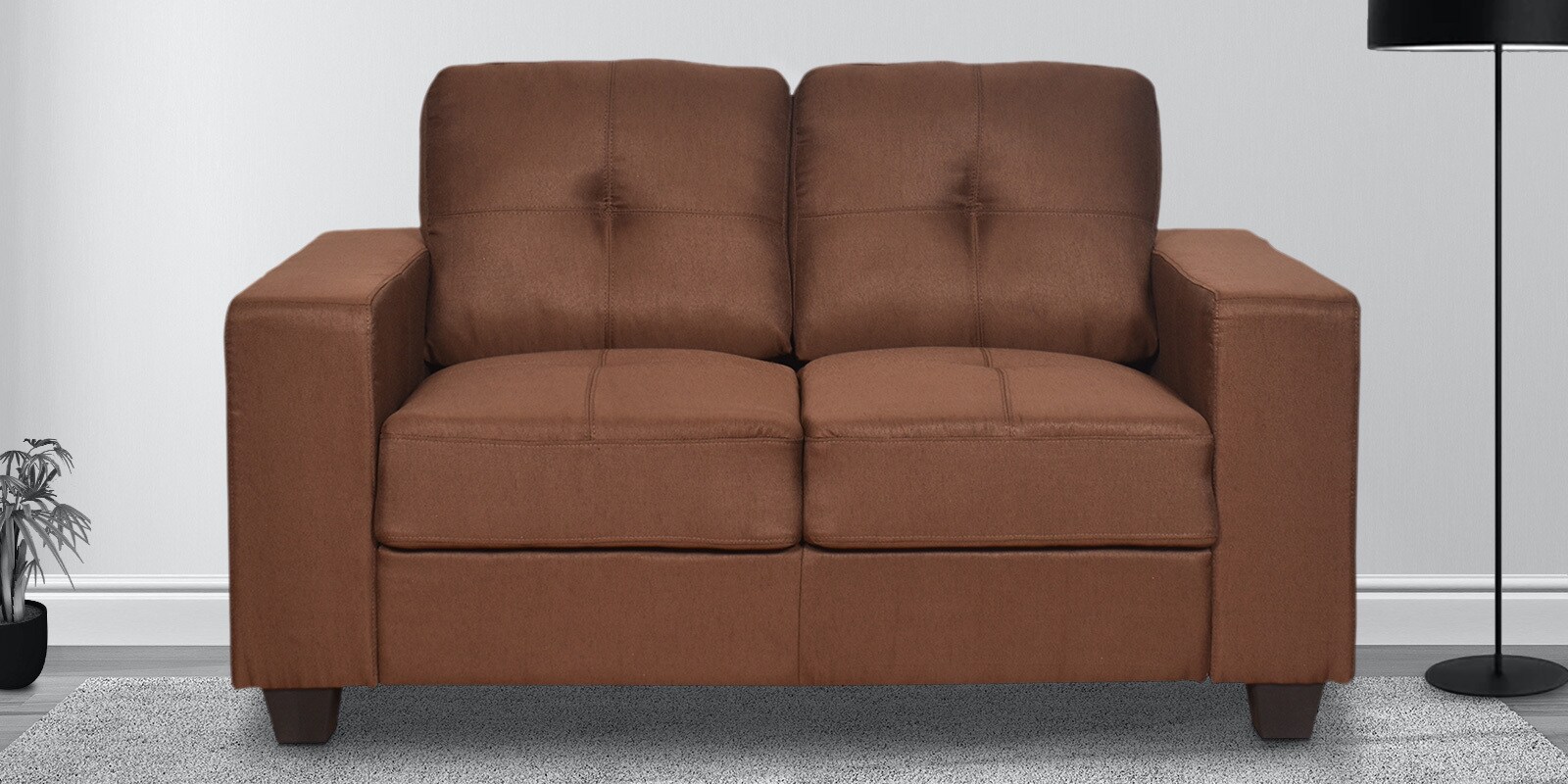 Finly 2 Seater Sofa In Brown Colour