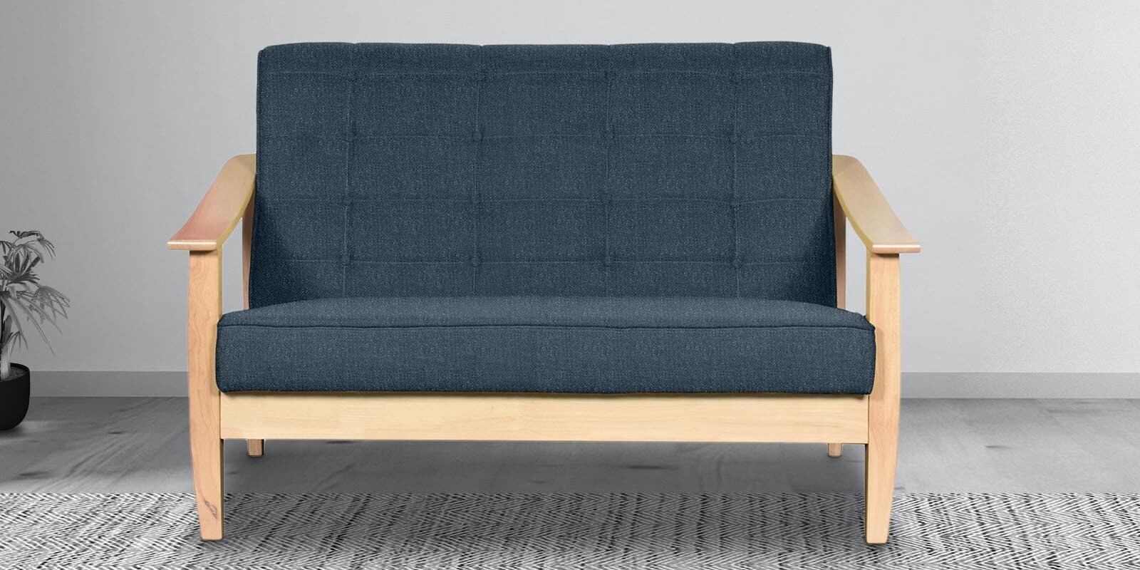 Fiona 2 Seater Sofa in Blue Colour