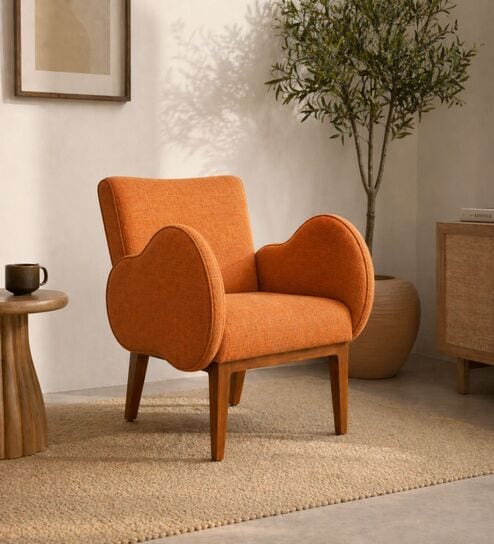 Fibo Arm Chair In Orange Colour