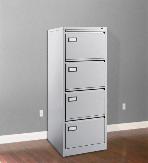 Buy File Cabinet With Filing Pockets In Grey Colour By Fonzel